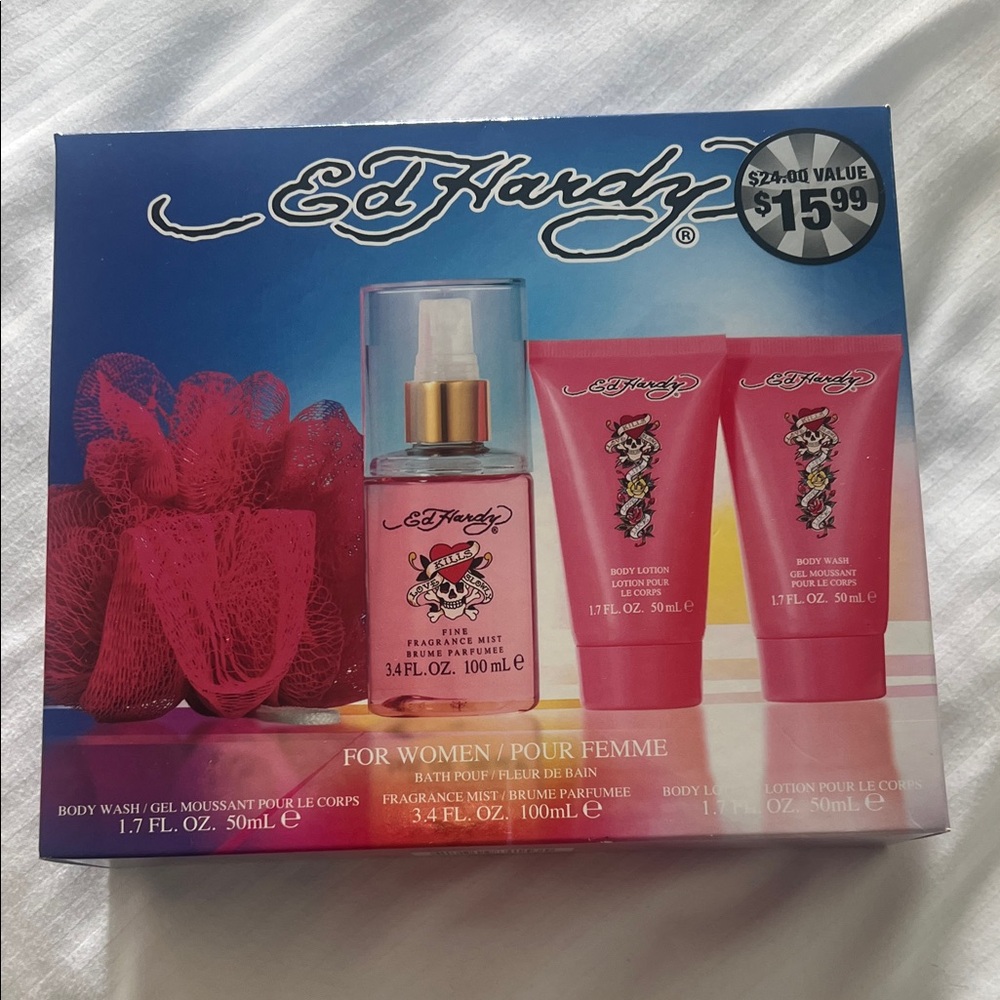 Ed Hardy bath and body set
